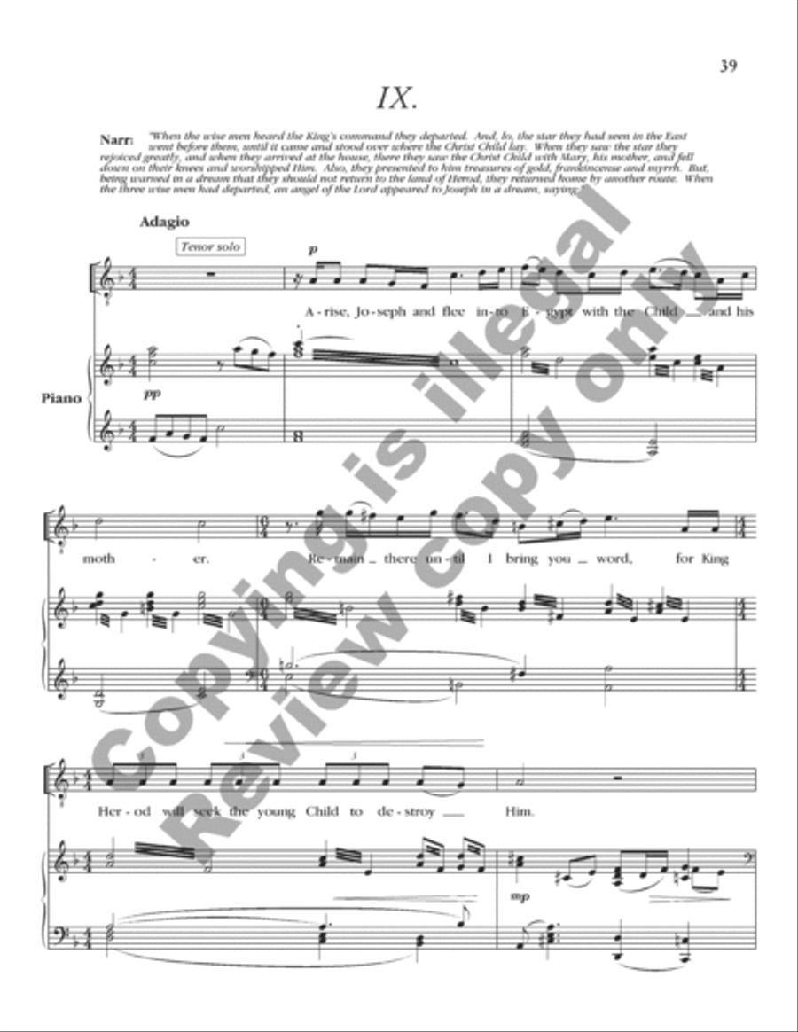 A Savior Is Born (Cantata) (Choral Score) 4-Part scores gallery preview page 10