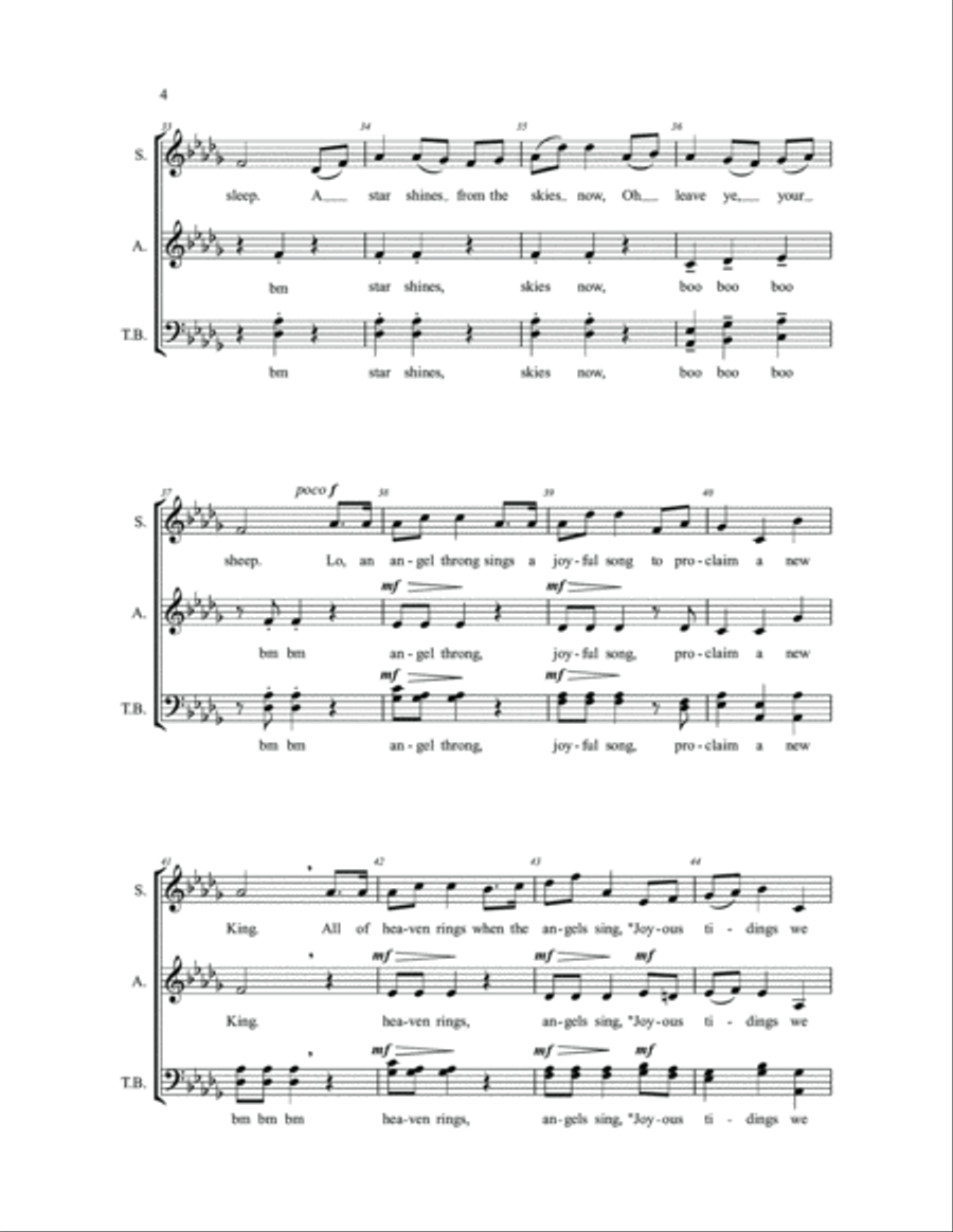 Yodel Carol Yodel Carol 4-Part scores gallery preview page 3