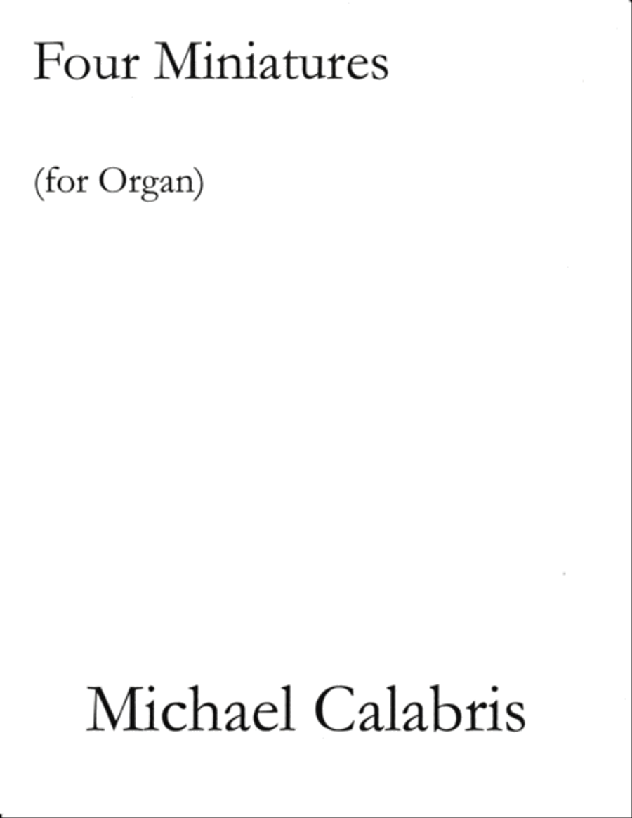 Four Miniatures (for Organ) image number null