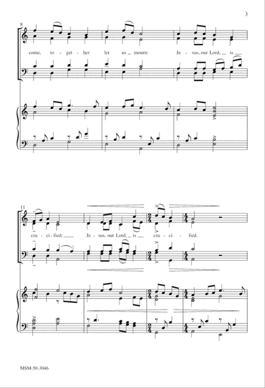 O Come and Mourn with Me 4-Part scores gallery preview page 3