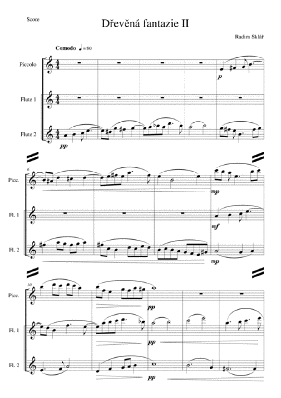Wooden fantasy 2 Wooden fantasy 2 Woodwind Trio scores gallery preview page 1