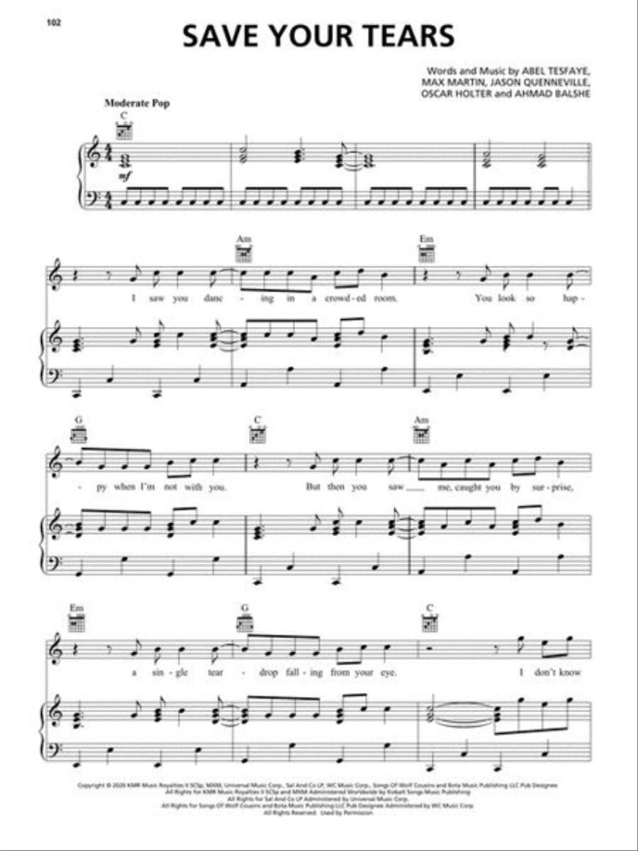 Top Hits of 2021 Top Hits of 2021 Piano, Vocal, Guitar scores gallery preview page 5