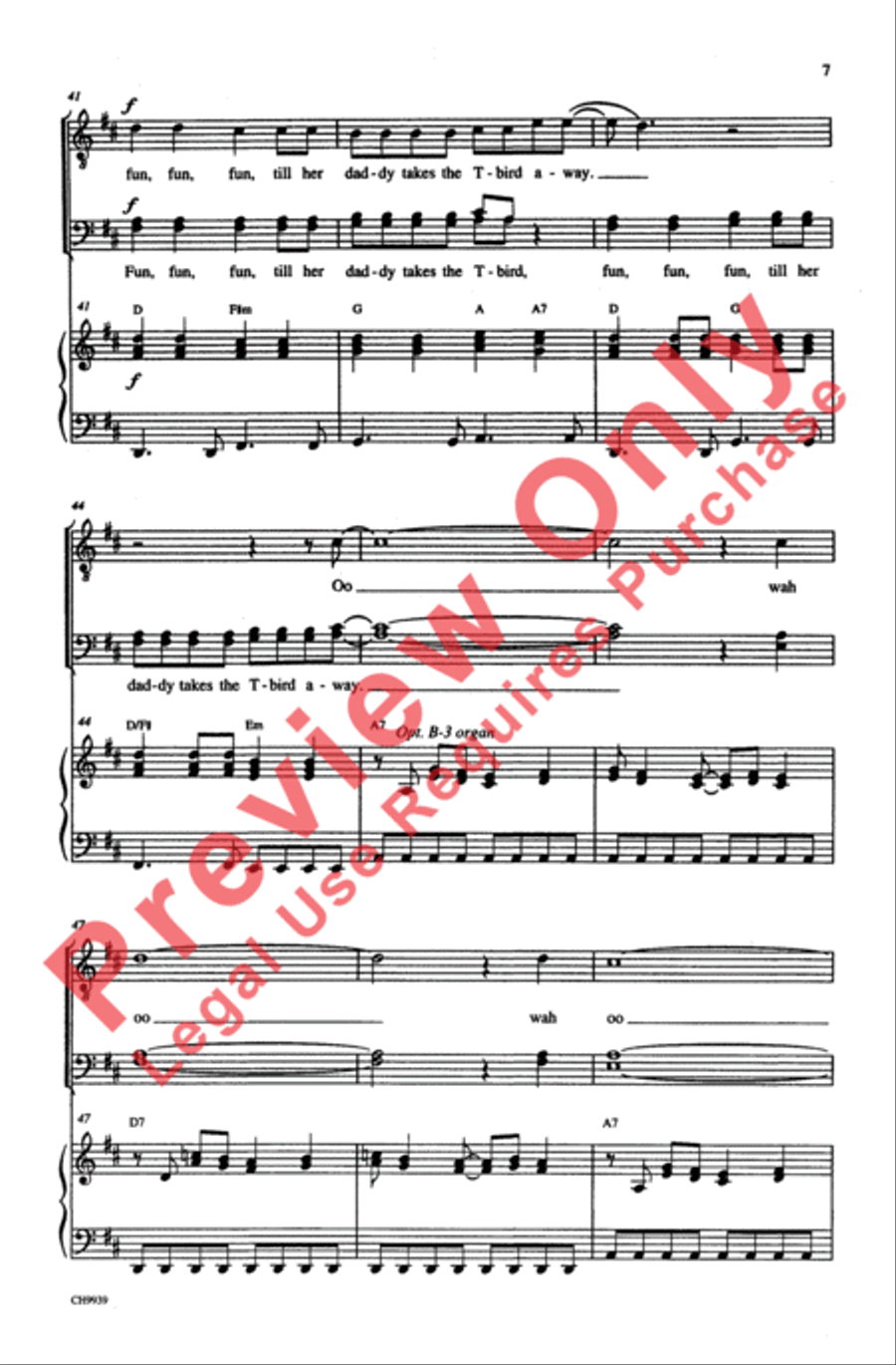 Fun, Fun, Fun Men's Choir scores gallery preview page 7