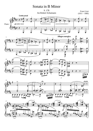Book cover for Sonata in B Minor, S. 178