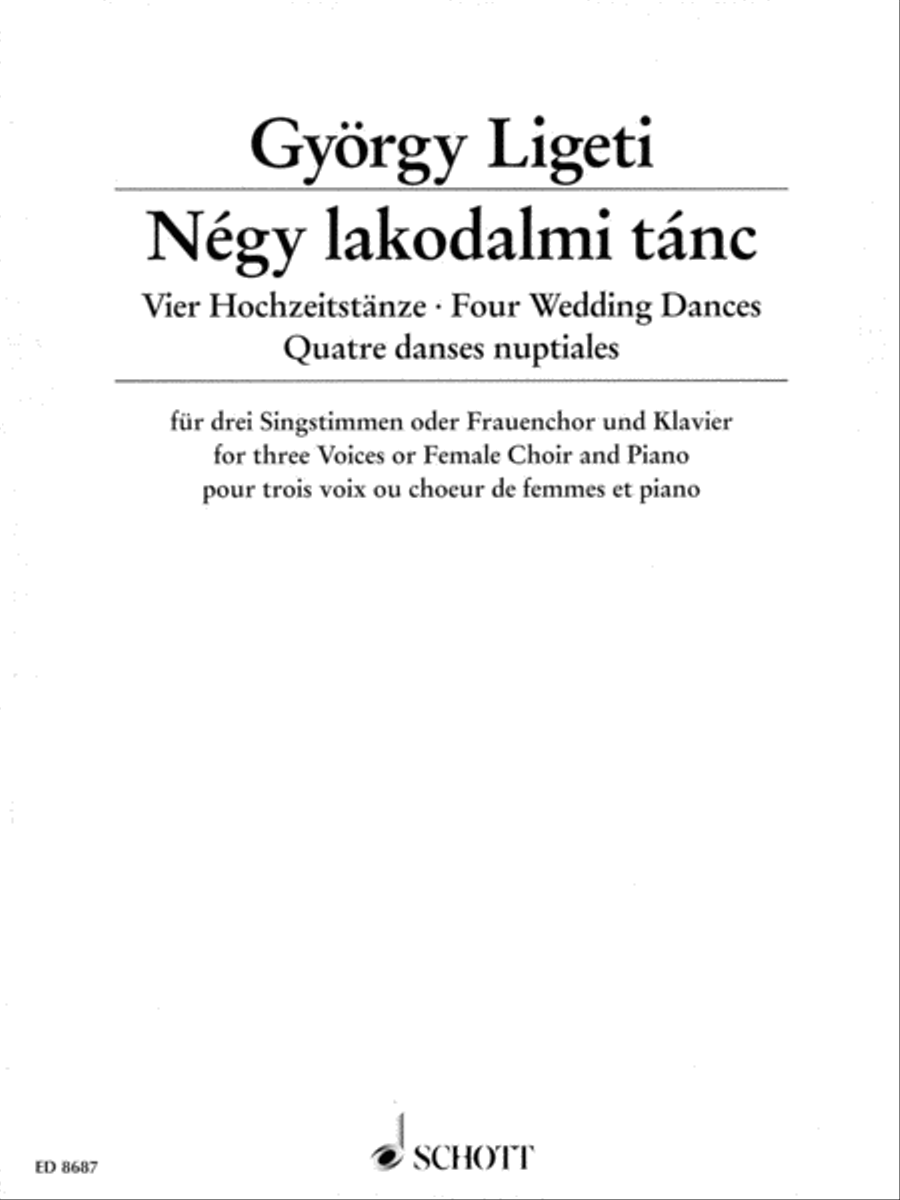 Four Wedding Dances Choir scores gallery preview page 1