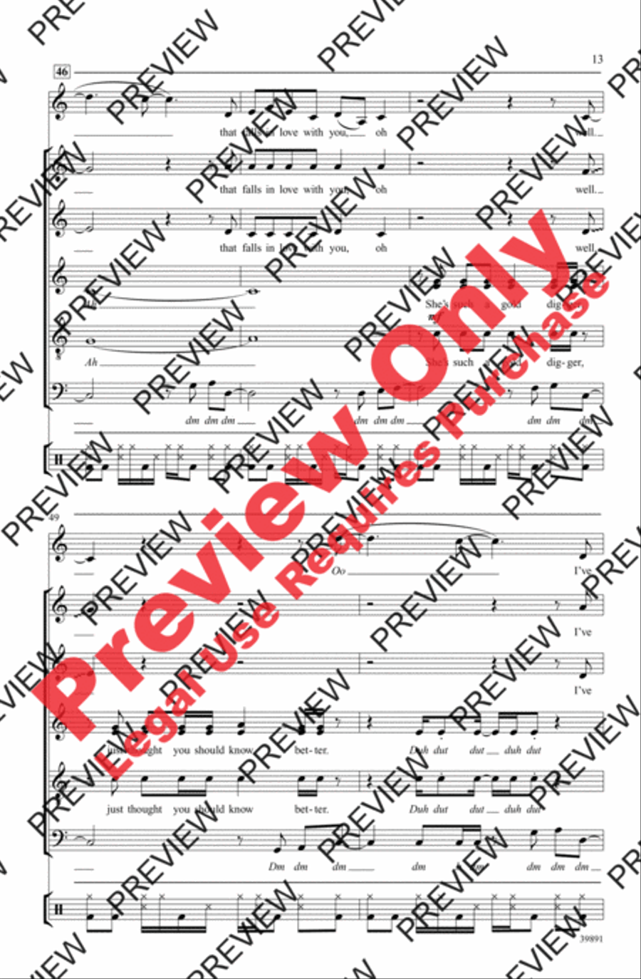 Forget You 4-Part scores gallery preview page 13