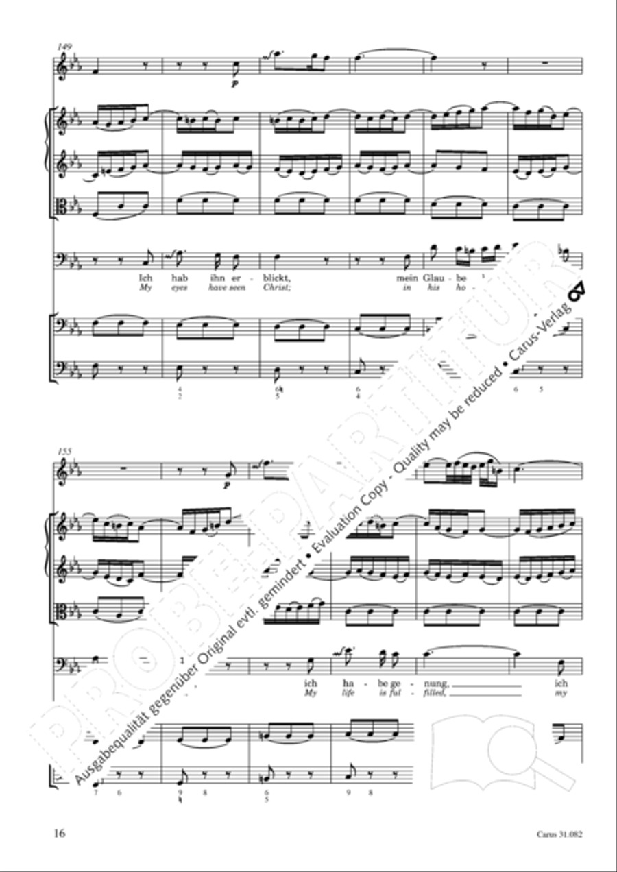I have enough (Ich habe genung) Mezzo-Soprano Voice scores gallery preview page 17