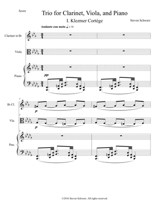 Second Trio for Clarinet, Viola, and Piano (2016)