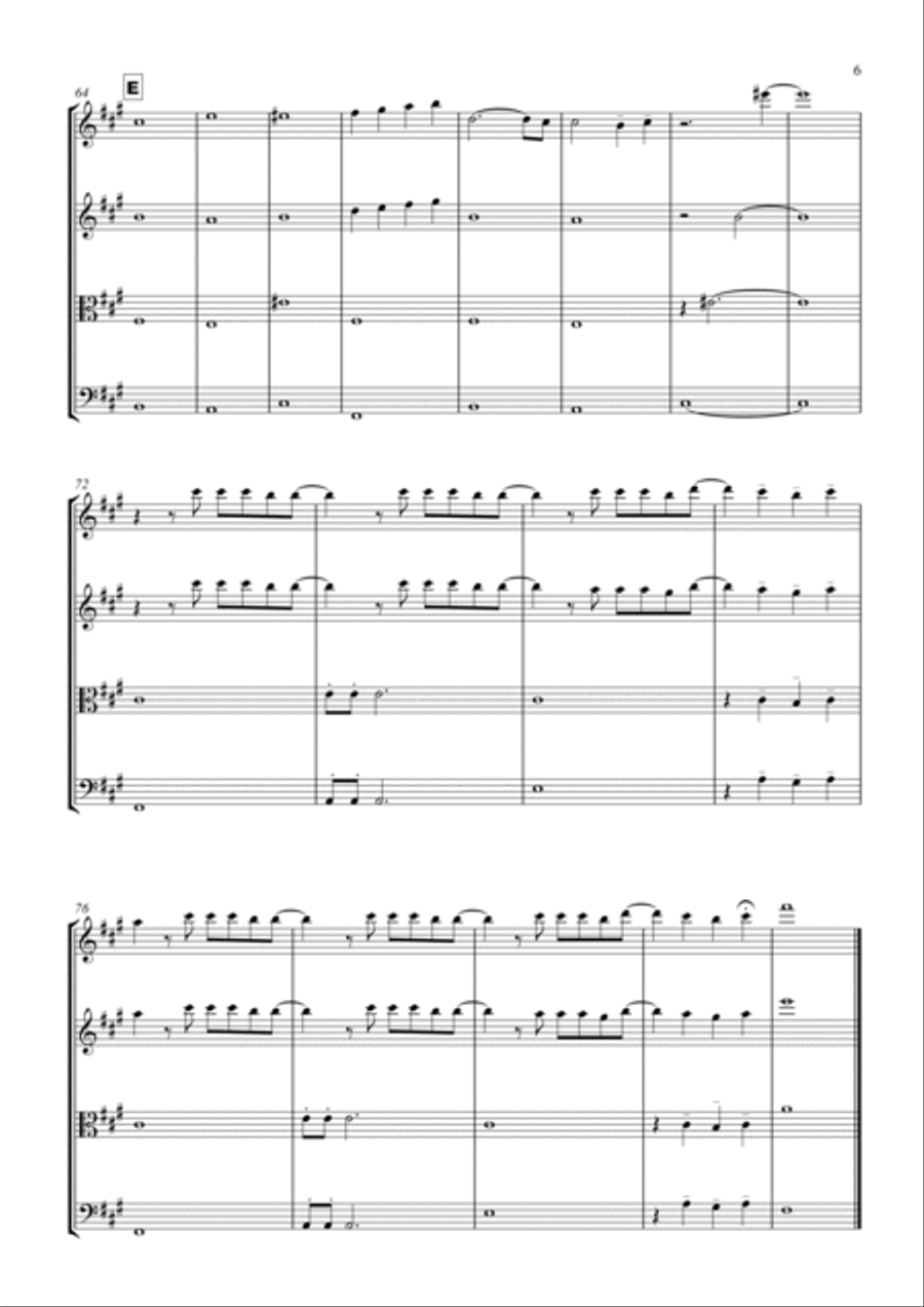 Bring Me To Life String Quartet scores gallery preview page 6