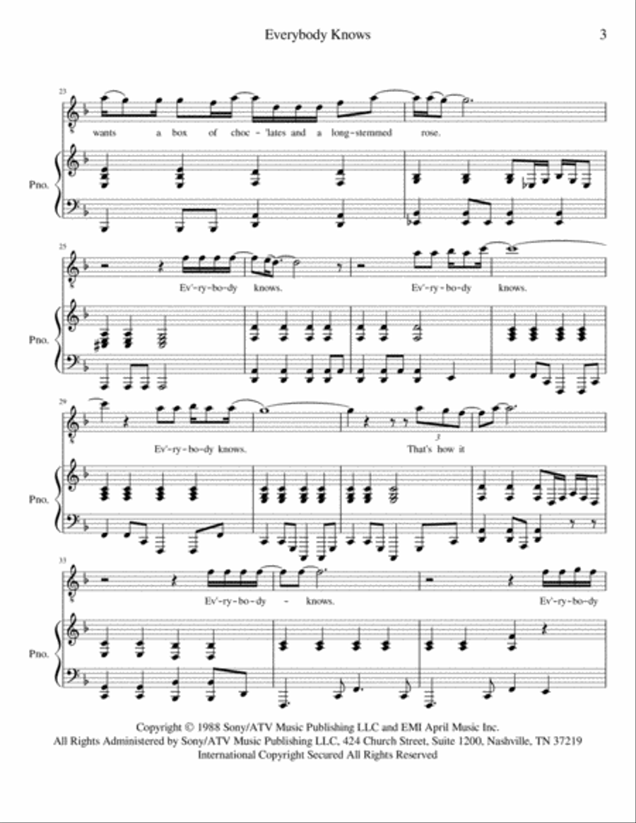 Everybody Knows Voice scores gallery preview page 3