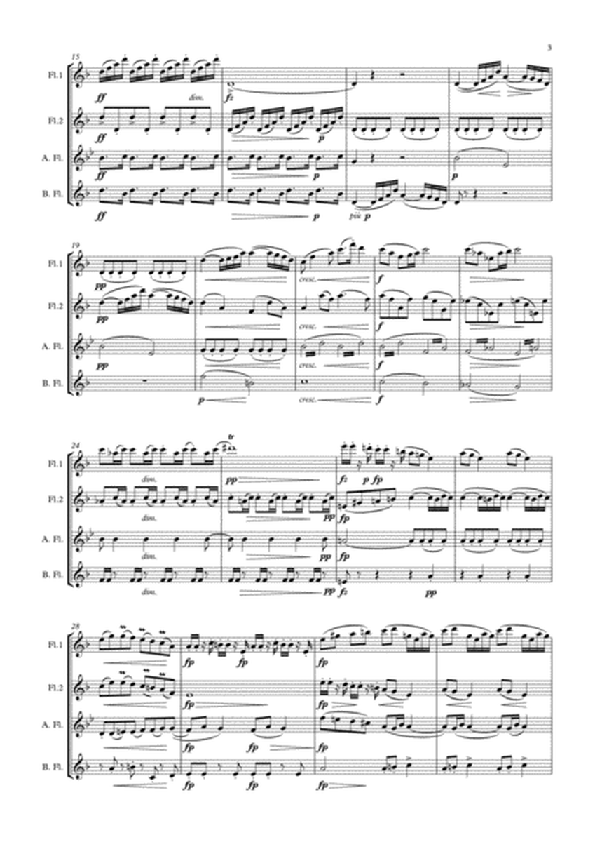 American Quartet arr. two concert flutes, alto flute and bass flute image number null