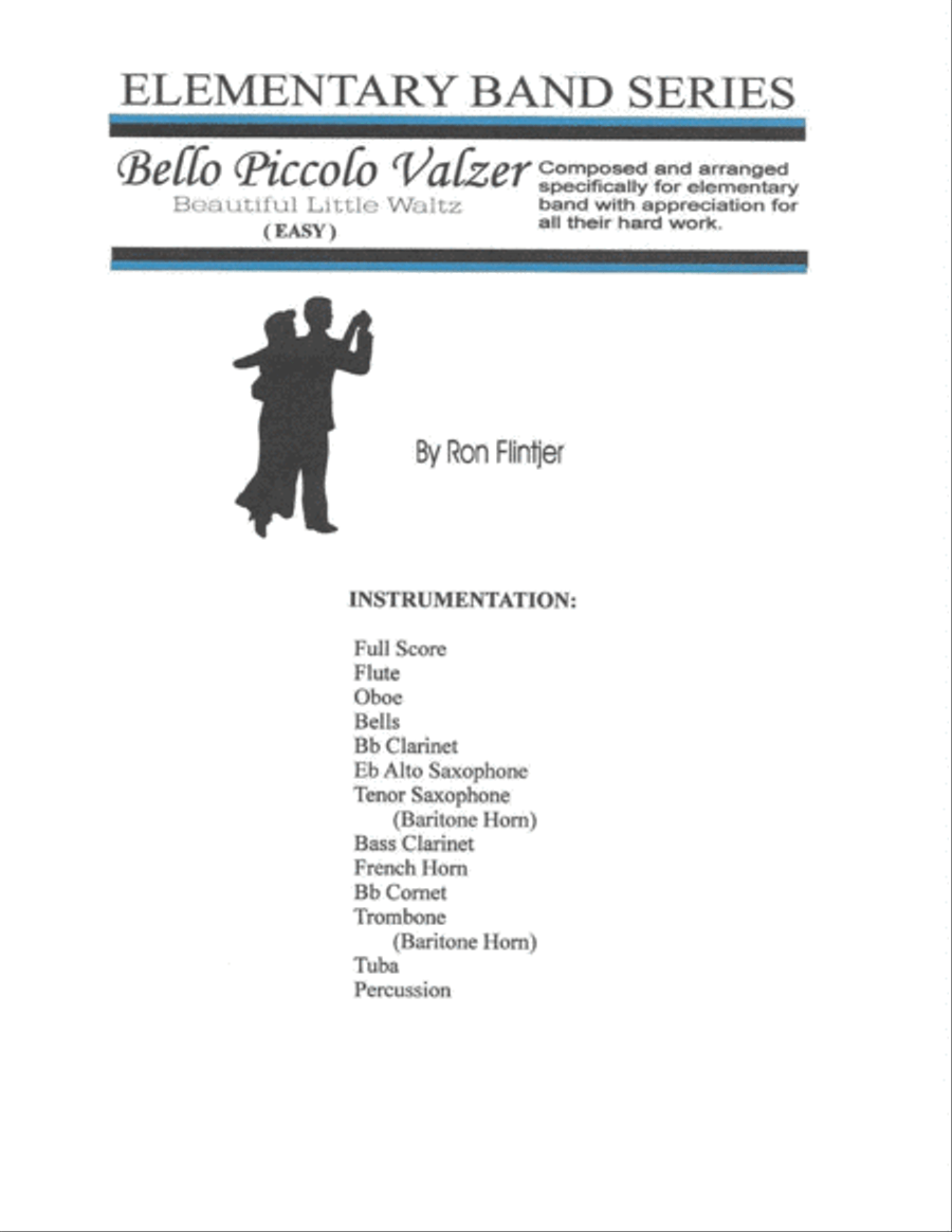 BELLO PICCOLO VALZER Concert Band scores gallery preview page 1