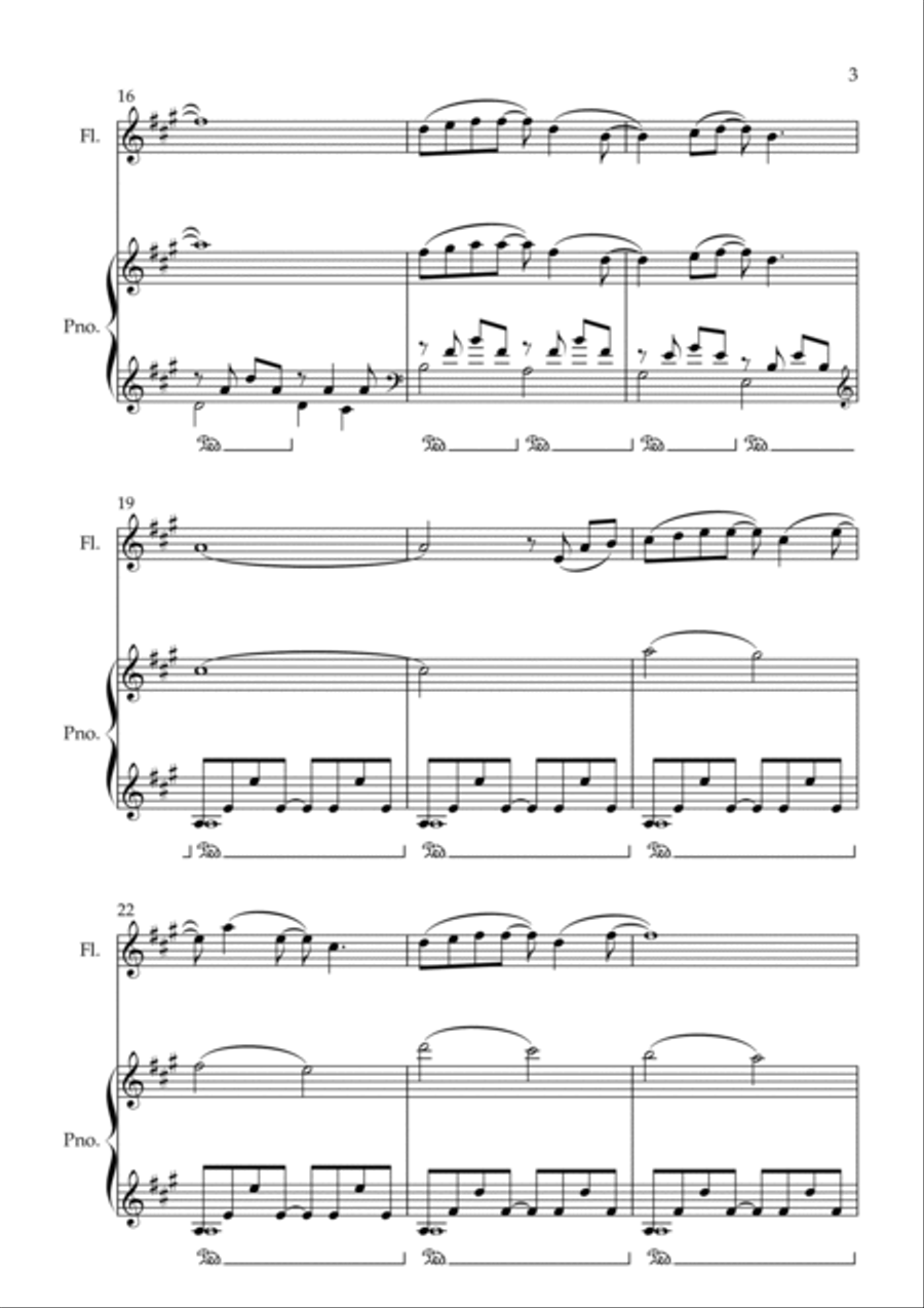 Forrest Gump - Main Title (feather Theme) Flute Solo scores gallery preview page 3