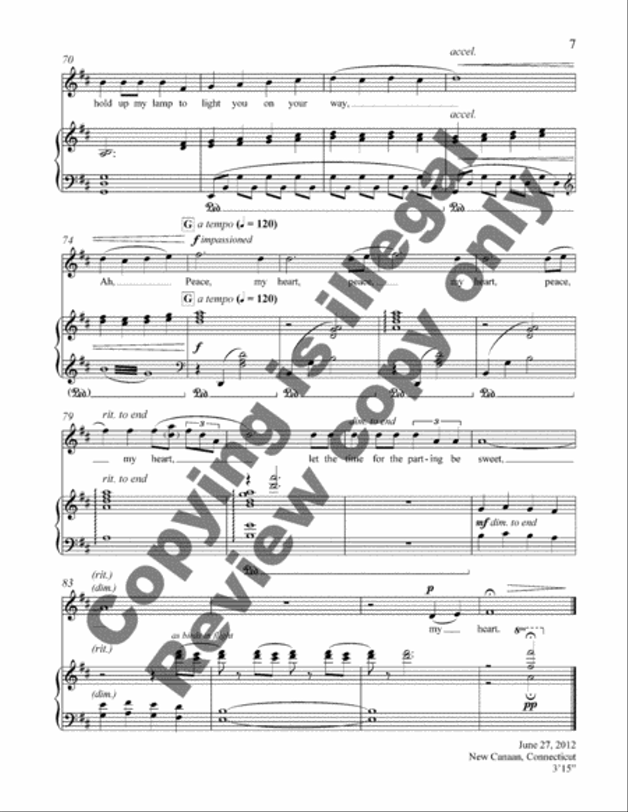 Peace, My Heart Peace, My Heart Medium Voice scores gallery preview page 5