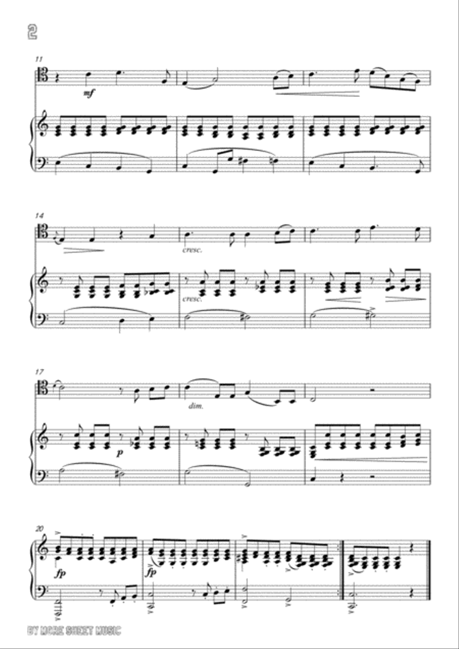 Schubert-An die Musik,for Cello and Piano Piano scores gallery preview page 4