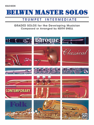 Book cover for Belwin Master Solos (Trumpet), Volume 1