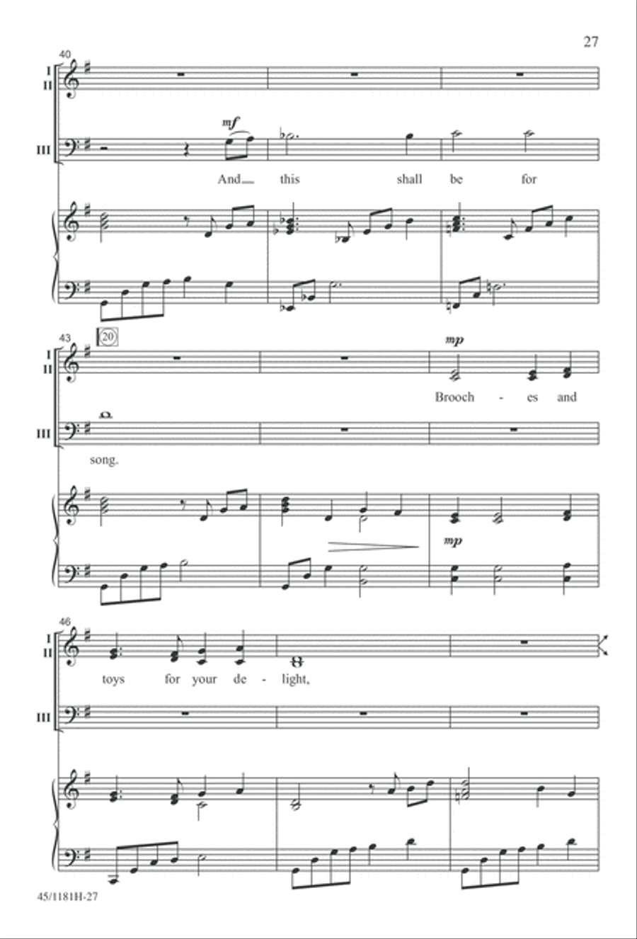 Contemporary Choral Classics 3-Part scores gallery preview page 27