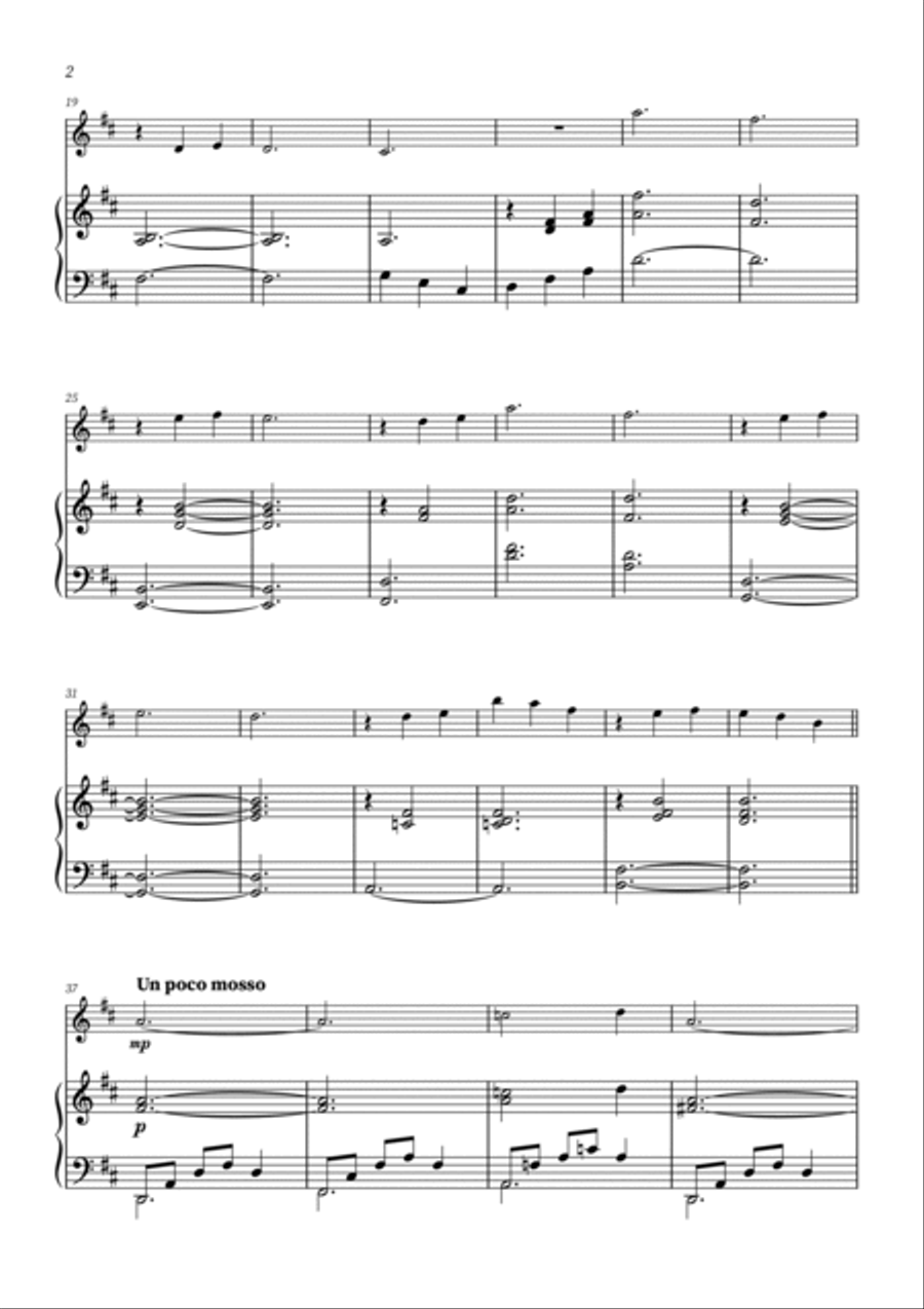Clair de Lune - Violin and Piano Violin Solo scores gallery preview page 2