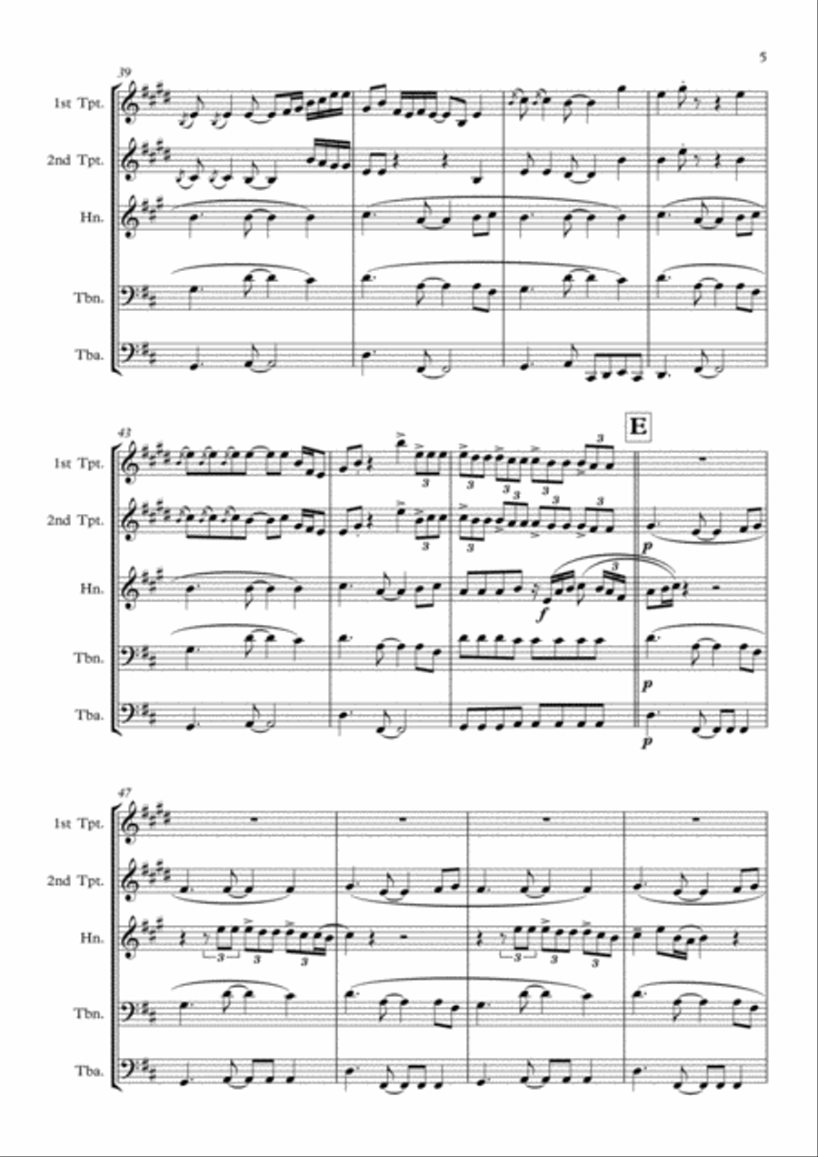Thinking Out Loud Brass Ensemble scores gallery preview page 5
