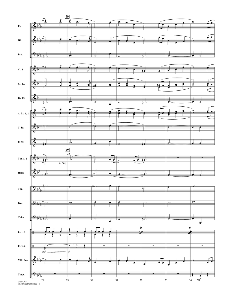 The Sweetheart Tree (from The Great Race) - Conductor Score (Full Score) Concert Band scores gallery preview page 6