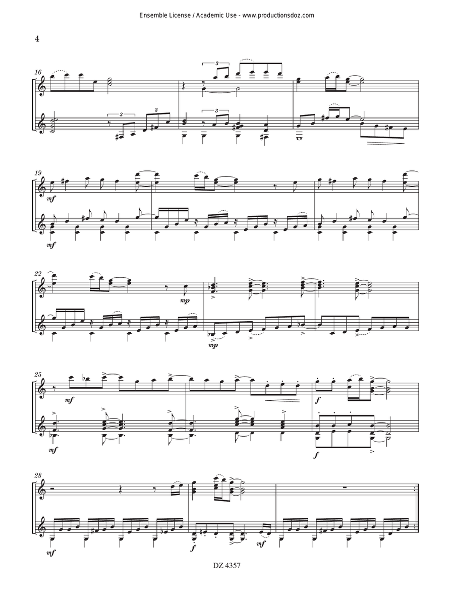 Shedfield Partita Classical Guitar scores gallery preview page 4