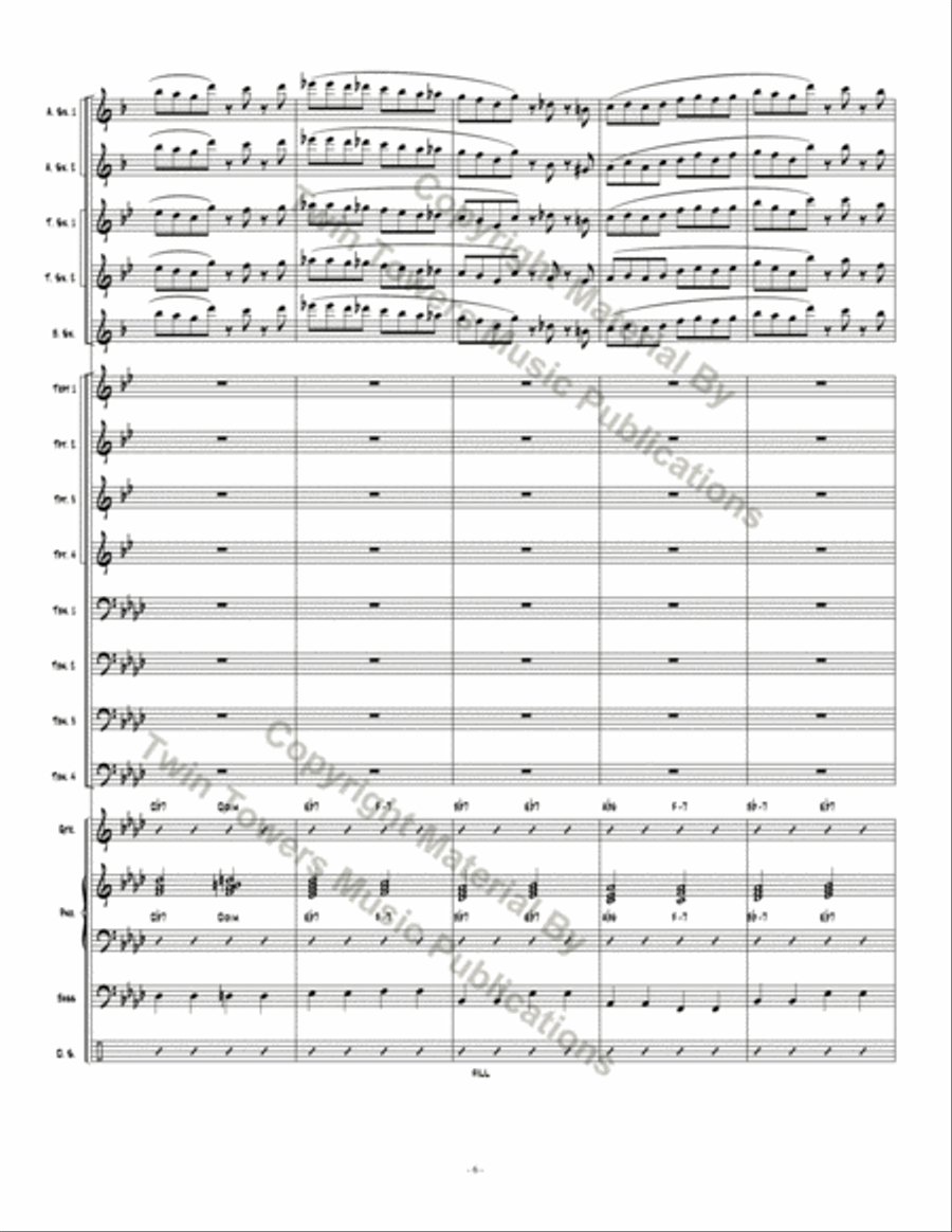 Don't Get Caught Don't Get Caught Jazz Ensemble scores gallery preview page 6
