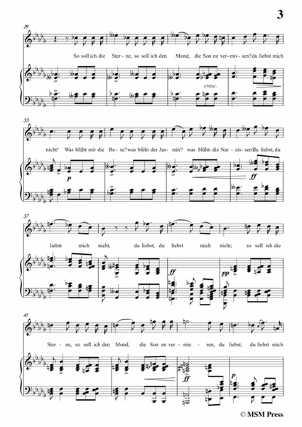 Schubert-Du Liebst mich nicht,Op.59 No.1,in b flat minor,for Voice&Piano image number null