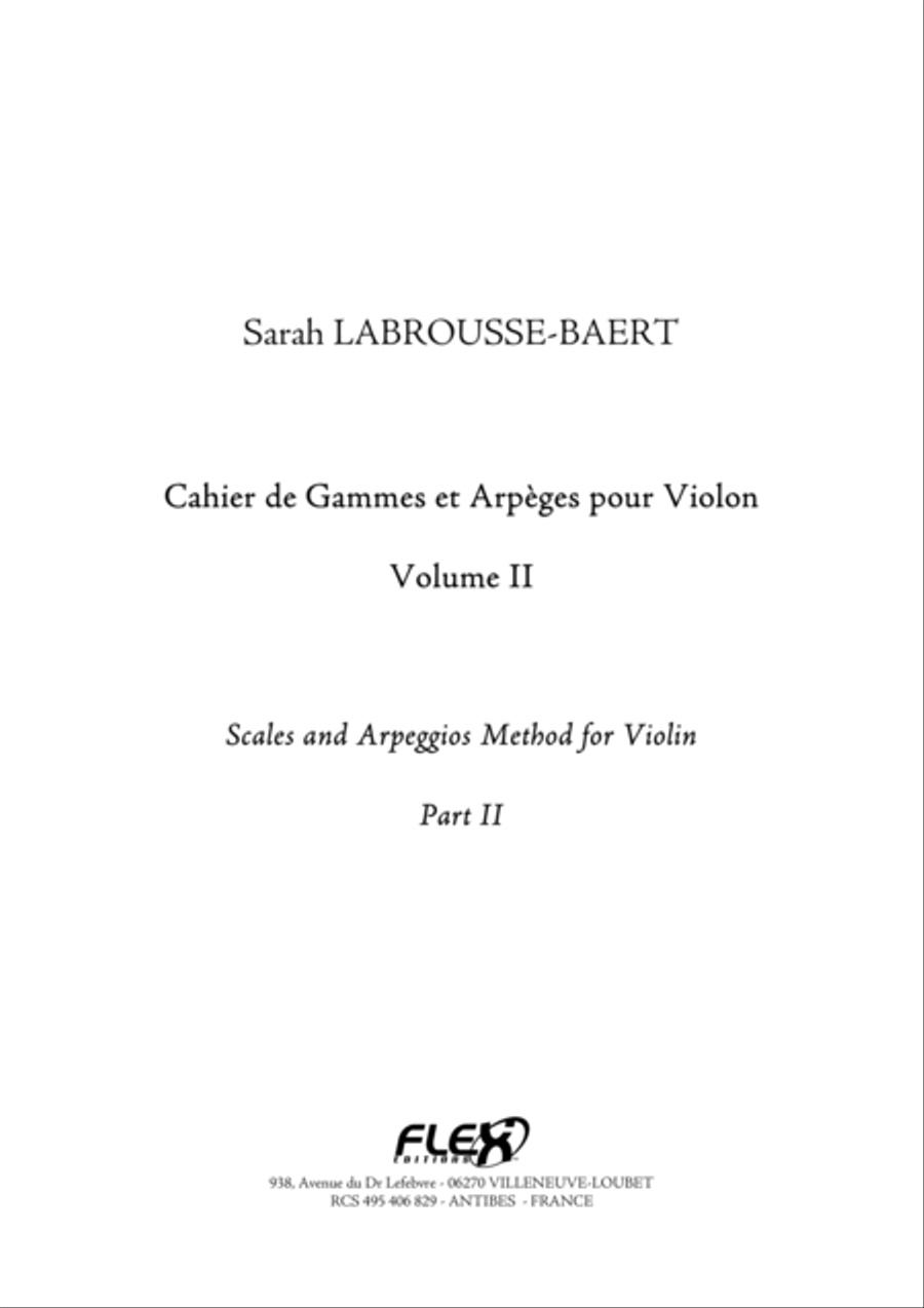 Scales and Arpeggios Method for Violin Part II Violin scores gallery preview page 1
