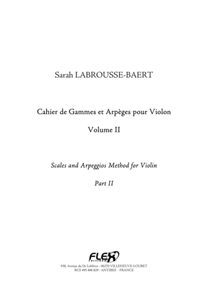 Book cover for Scales and Arpeggios Method for Violin Part II