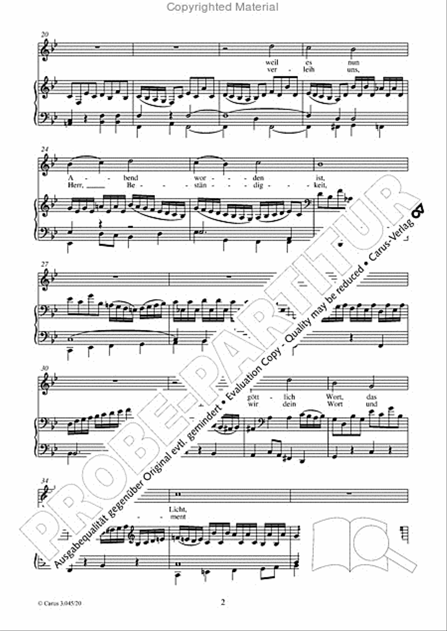 O stay with us, Lord Jesus Christ! (Ach bleib bei uns, Herr Jesu Christ) 4-Part scores gallery preview page 3
