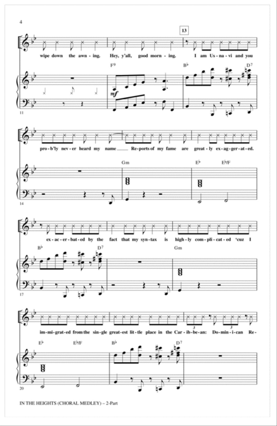 In The Heights (Choral Medley) (arr. Mac Huff)