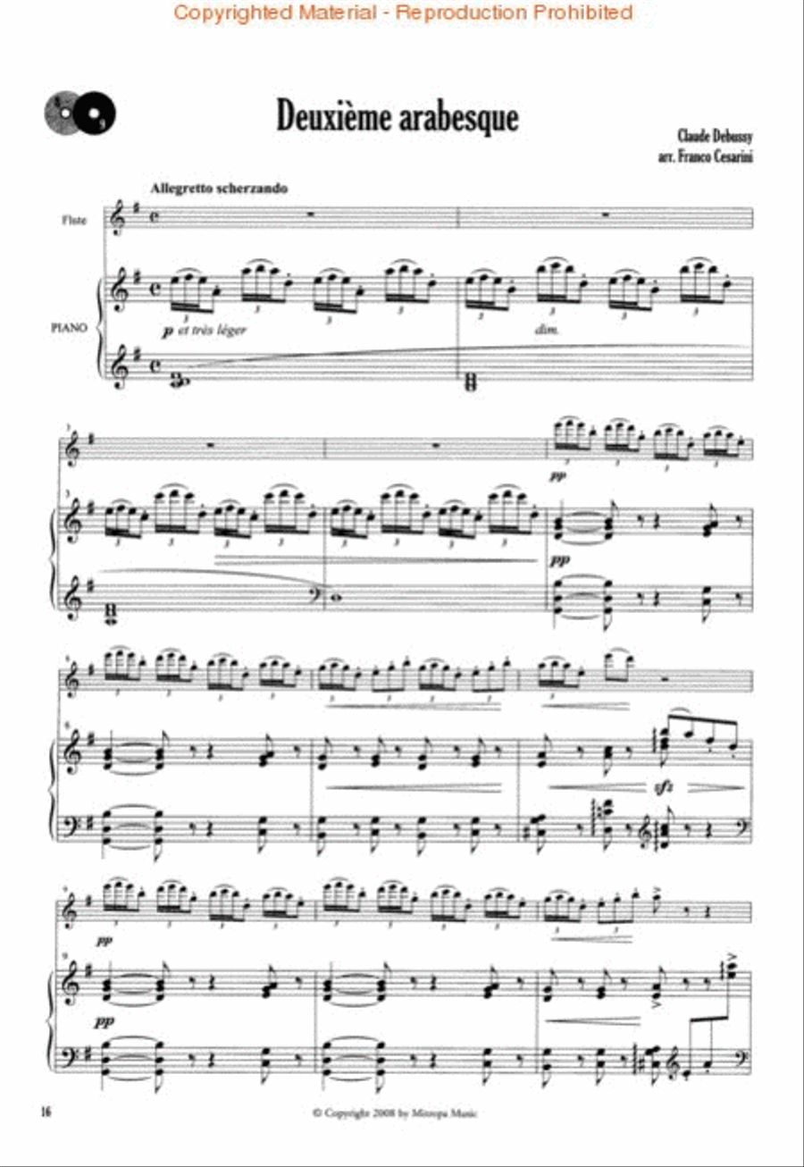 A Debussy Album for Flute and Piano Flute Solo scores gallery preview page 3