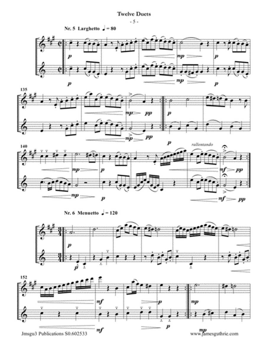 Mozart: 12 Duets K. 487 for Clarinet & Alto Flute image number null