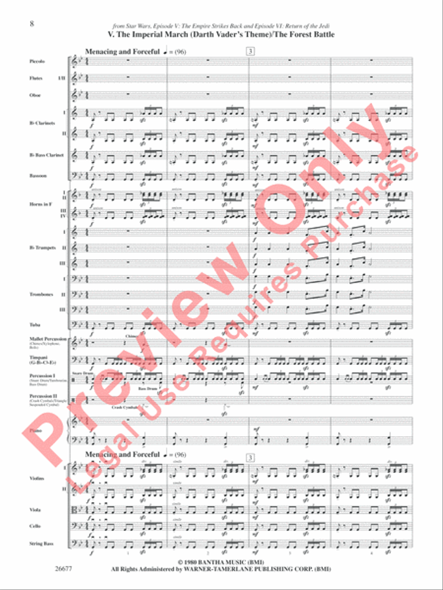 Star Wars Epic -- Part II, Suite from the Full Orchestra scores gallery preview page 9