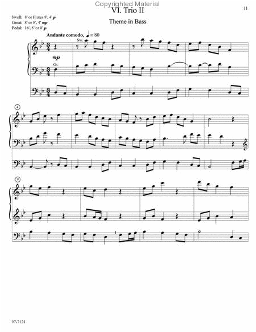 Partita on Nettleton Organ scores gallery preview page 7