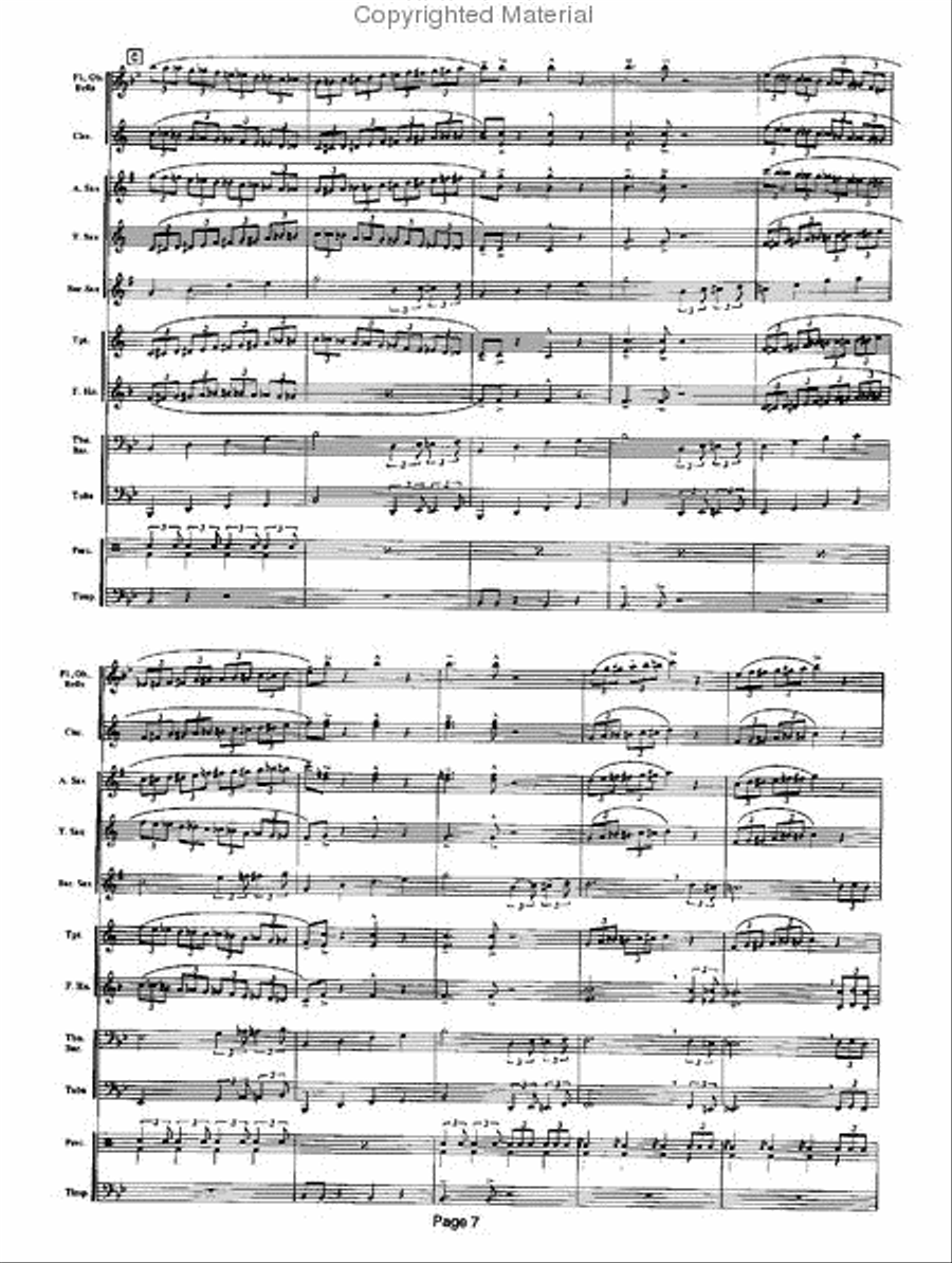 Automatic Chromatic Lots of Fun Warmin' Up Blues Concert Band scores gallery preview page 6