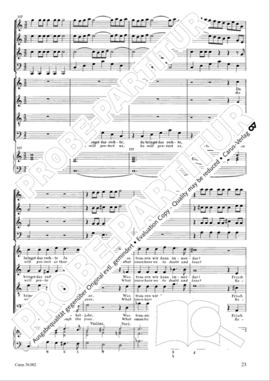The newly born child (Das neugeborne Kindelein) 4-Part scores gallery preview page 24