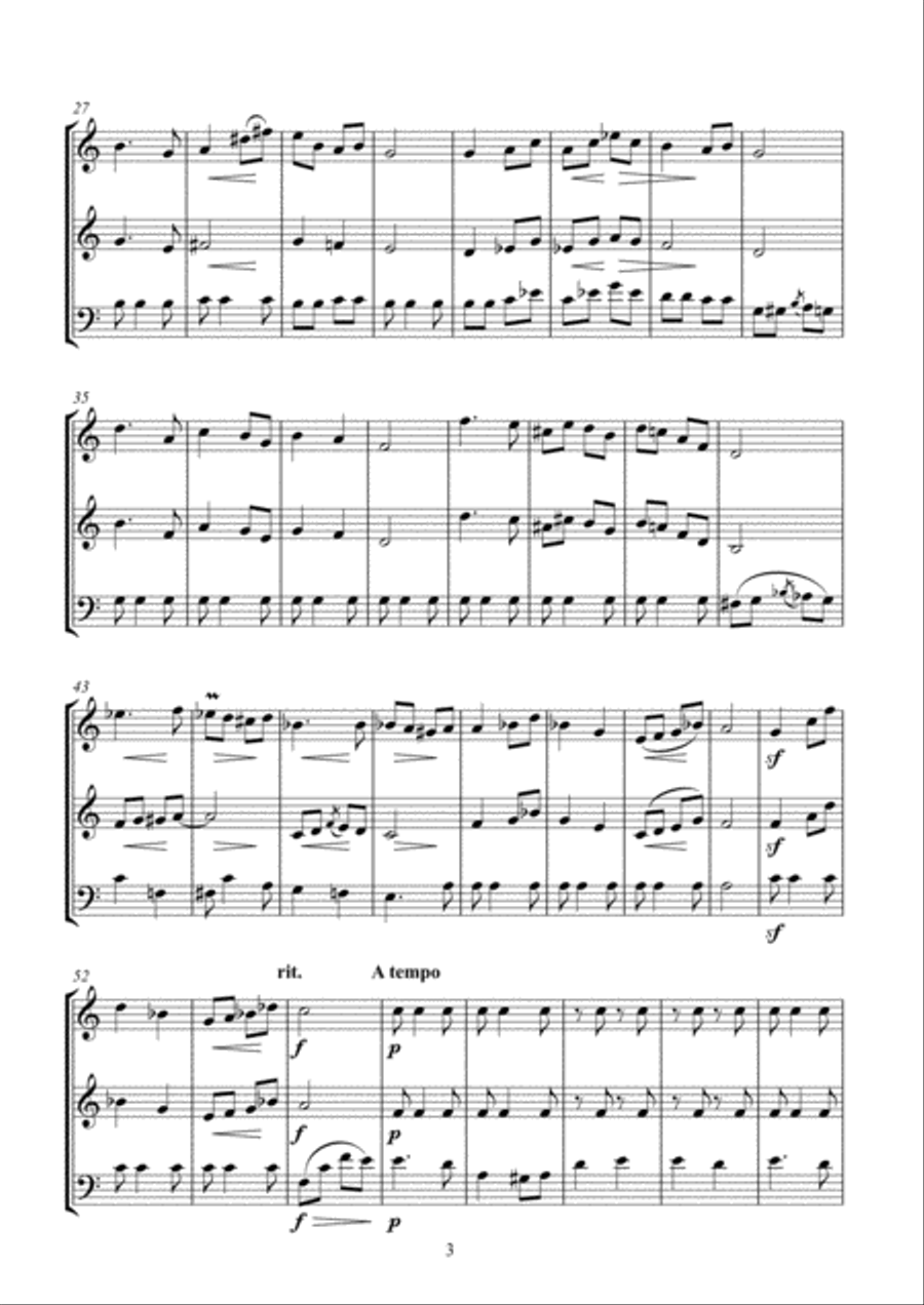 Capriccio Catalan arr. flute, oboe/clarinet and bassoon Woodwind Trio scores gallery preview page 3
