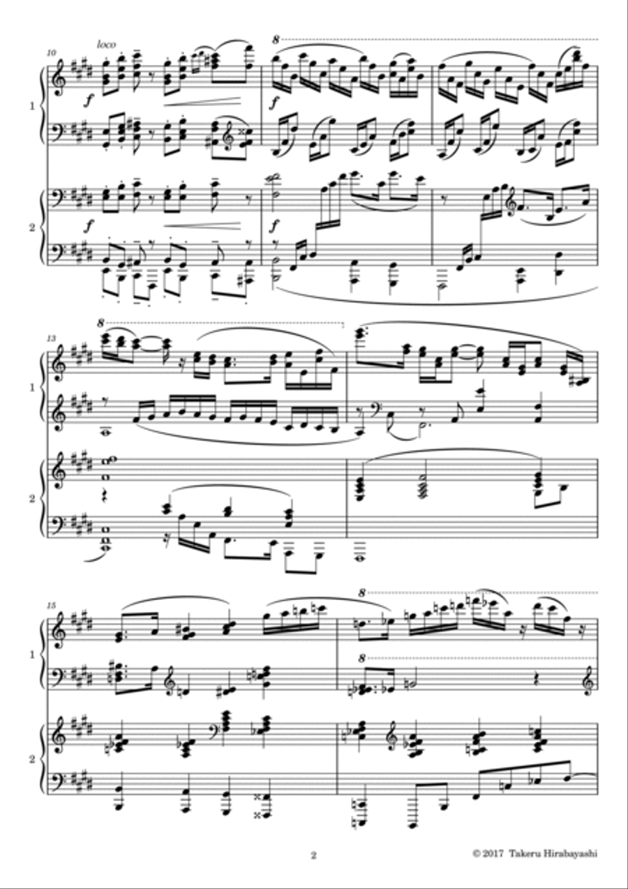 Children on the Beach (for 2 Pianos) 2 Pianos, 4-Hands scores gallery preview page 2