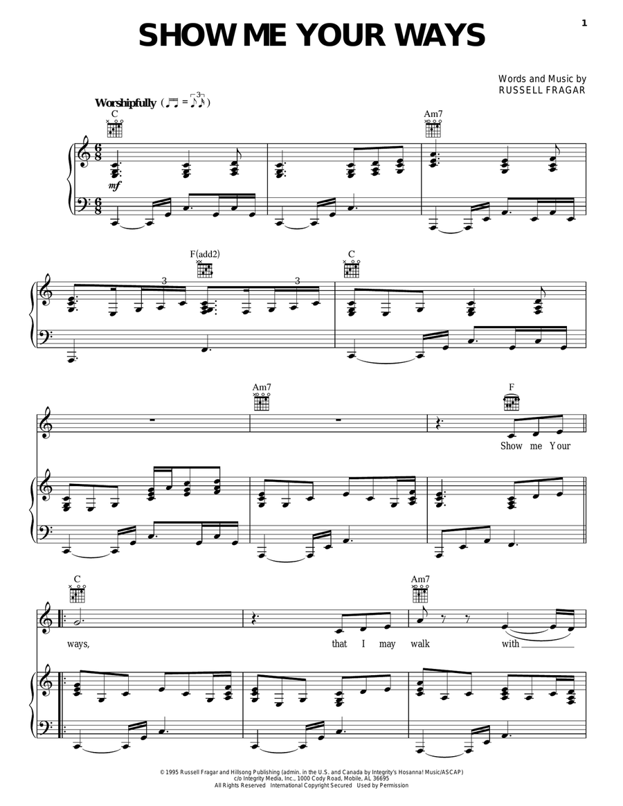 Show Me Your Ways Acoustic Guitar scores gallery preview page 1