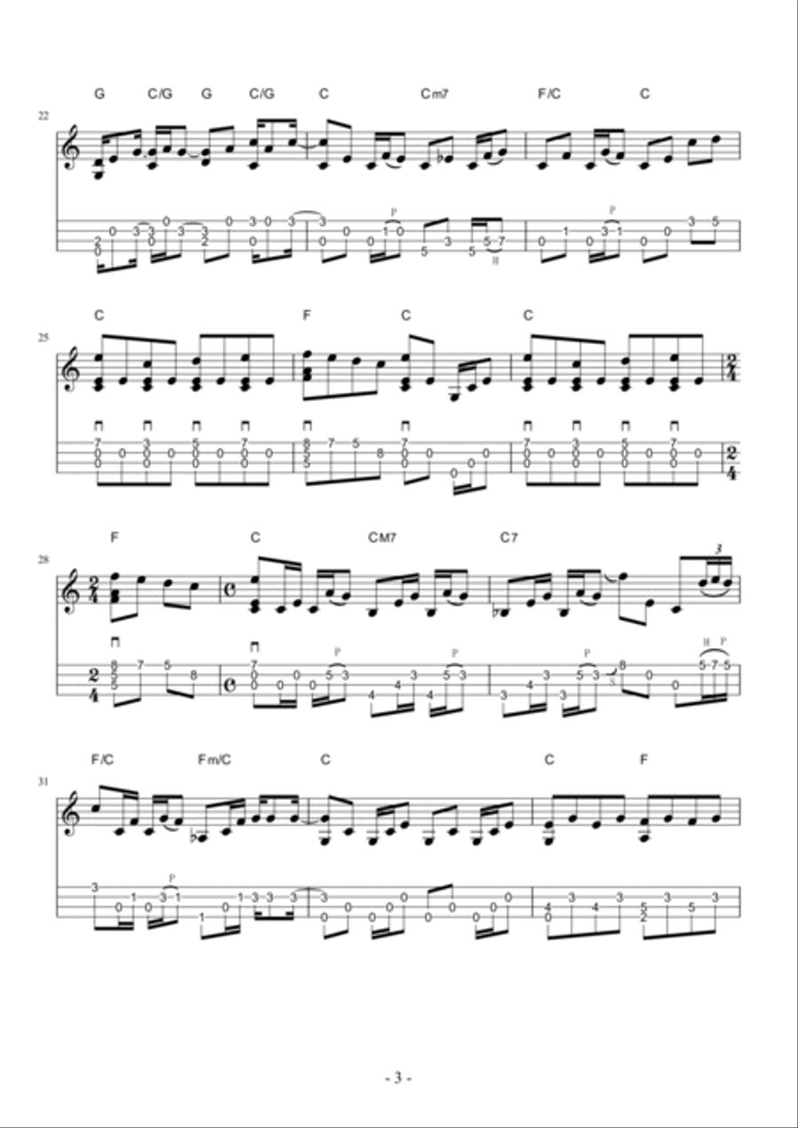 Mother Nature's Son Ukulele scores gallery preview page 3