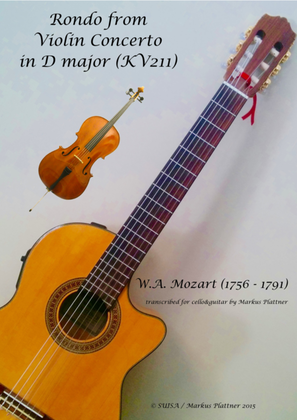 Book cover for Mozart Rondo for Cello and Guitar