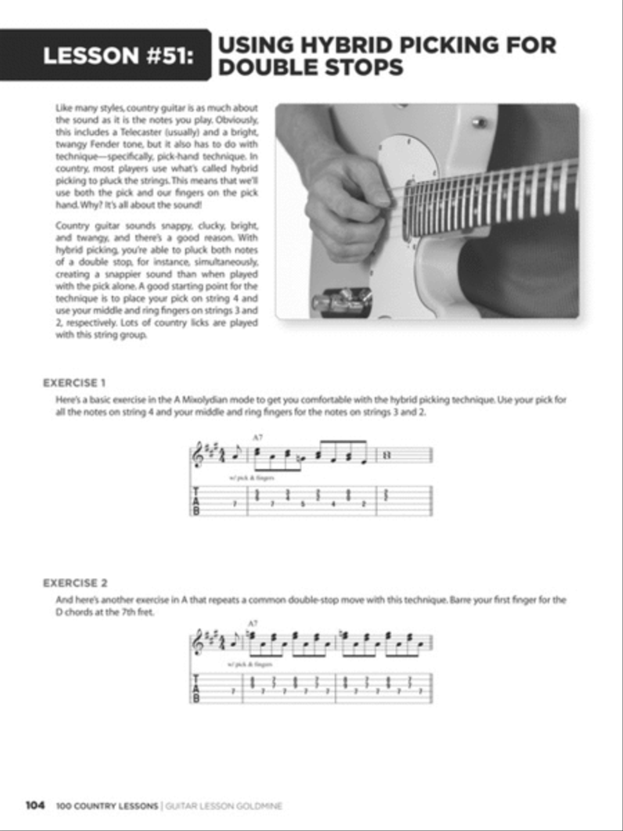 100 Country Lessons 100 Country Lessons Electric Guitar scores gallery preview page 7