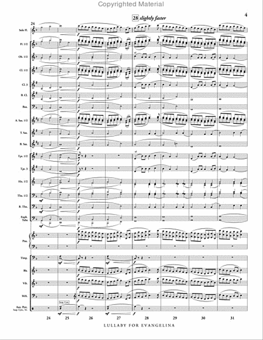 Lullaby for Evangelina (score & parts) Concert Band scores gallery preview page 5