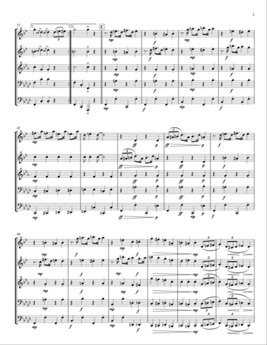 Rabbit's Foot Brass Quintet scores gallery preview page 3