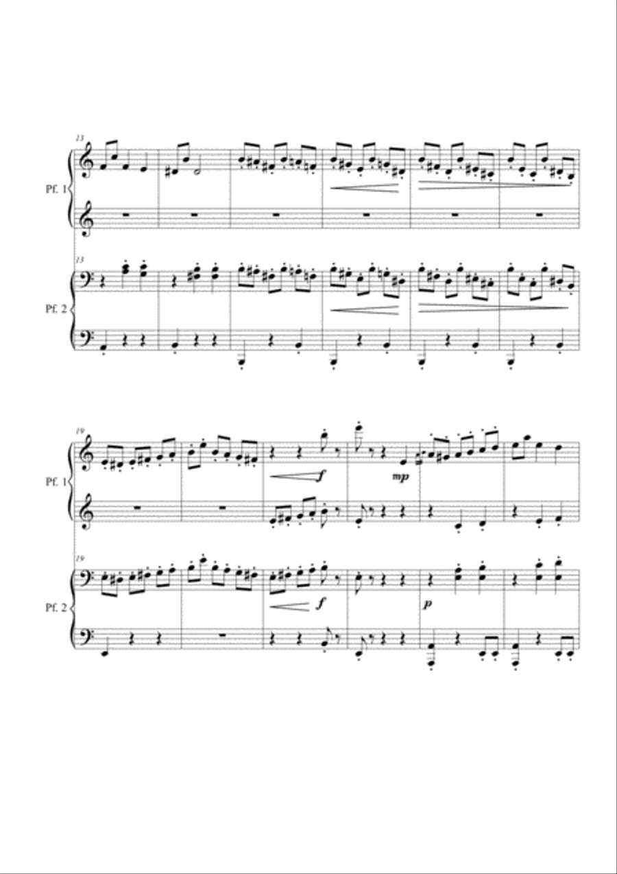 Anitra's dance. 4 hands Piano scores gallery preview page 2