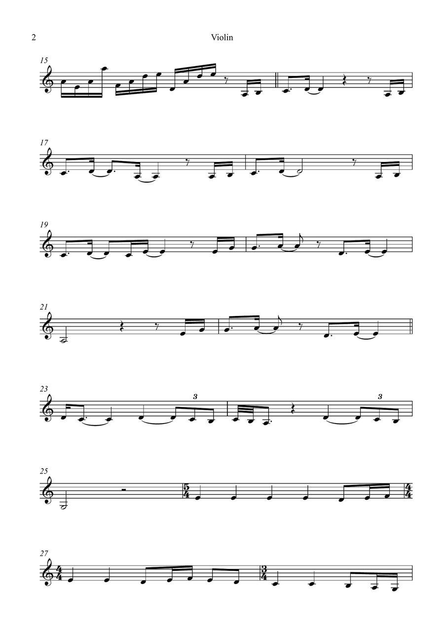 Breath Of Heaven (Mary's Song) Violin Solo scores gallery preview page 2