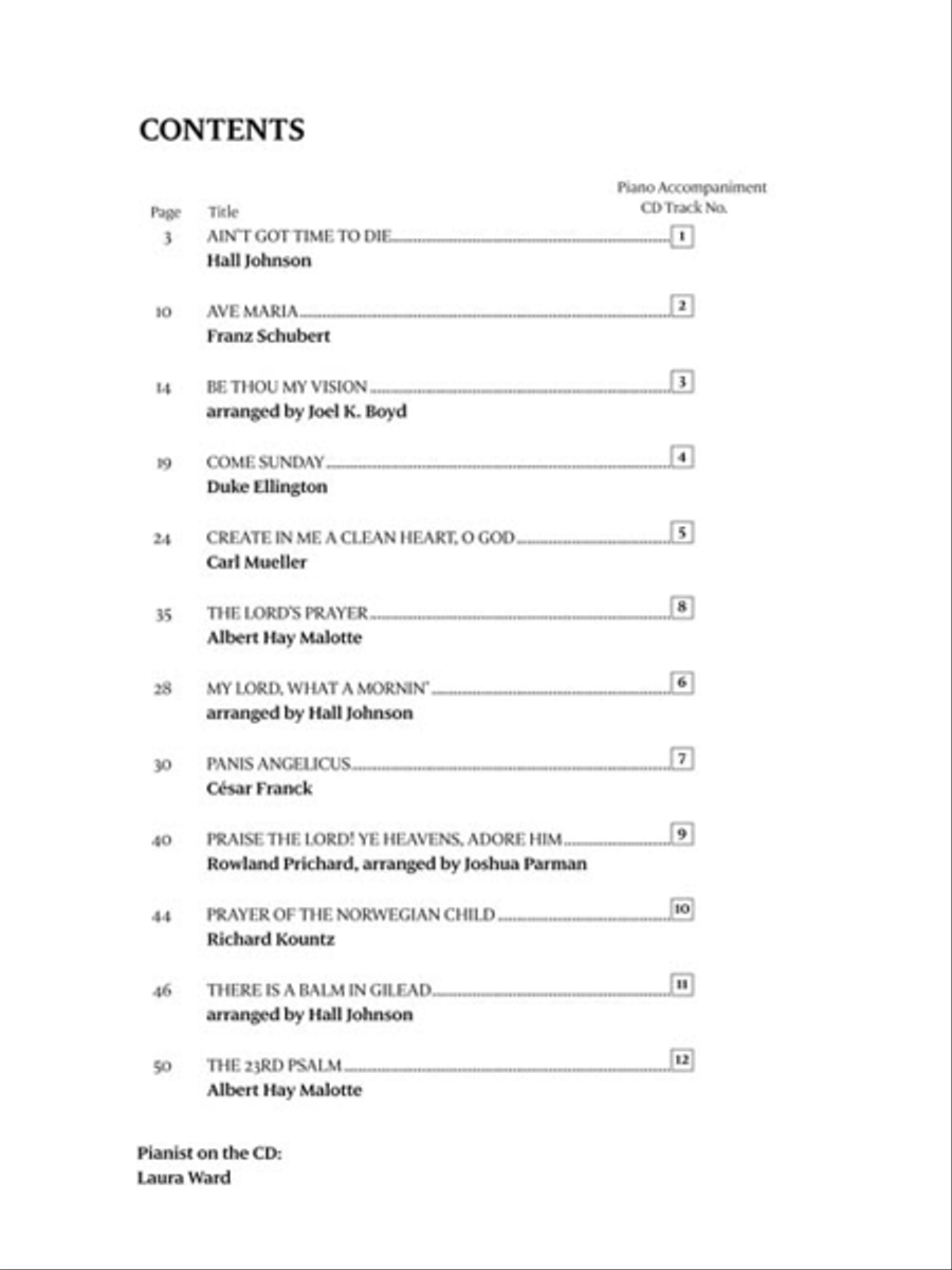 12 Sacred Vocal Solos for Classical Singers