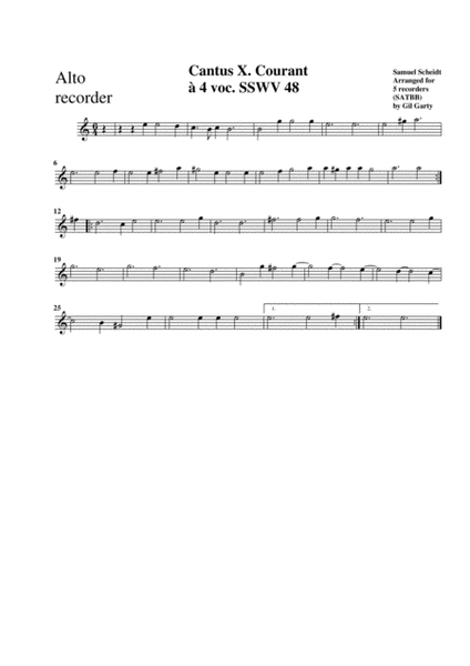 Courant SSWV 48 (arrangement for 5 recorders)