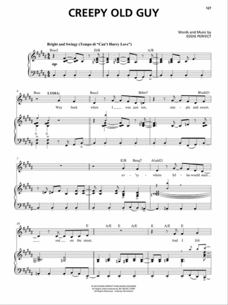 Beetlejuice Piano, Vocal scores gallery preview page 7